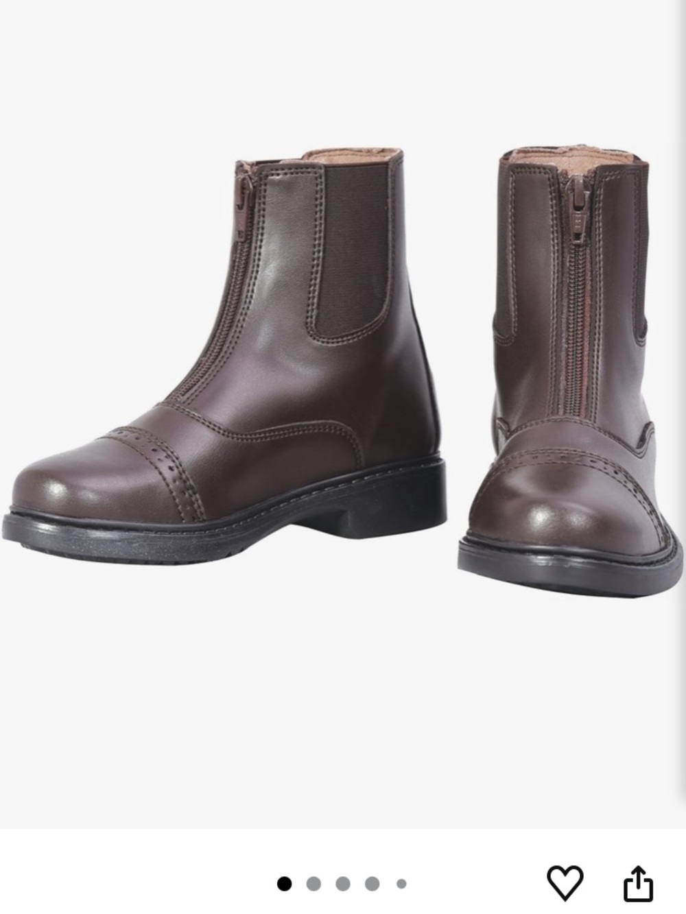 Brown Zip-Front Chelsea Boots